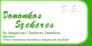 domonkos szekeres business card